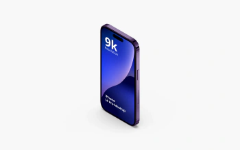 iphone 14 pro mockup deep purple